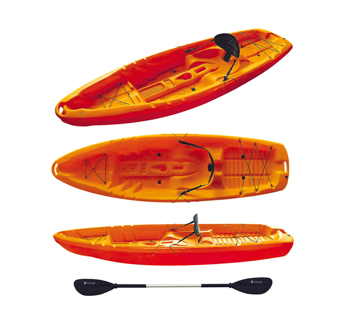 GIL 2.0 Big Mama Kayak - canoa monoposto da 254 cm + seggiolino + pagaia