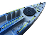 Canoa 1 posto singolo acquaprima fishing limited edition Big Mama Kayak, monoposto 310 cm + 3 portacanne + 2 gavone + 1 pagaia + 1 seggiolino (full pack) - snake blu