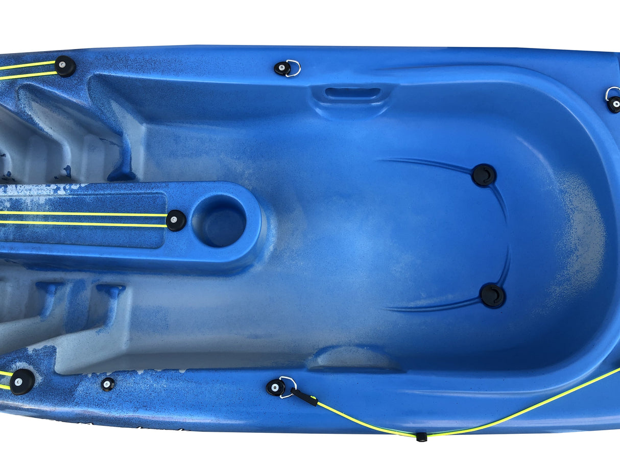 Canoa 1 posto singolo acquaprima fishing limited edition Big Mama Kayak, monoposto 310 cm + 3 portacanne + 2 gavone + 1 pagaia + 1 seggiolino (full pack) - snake blu