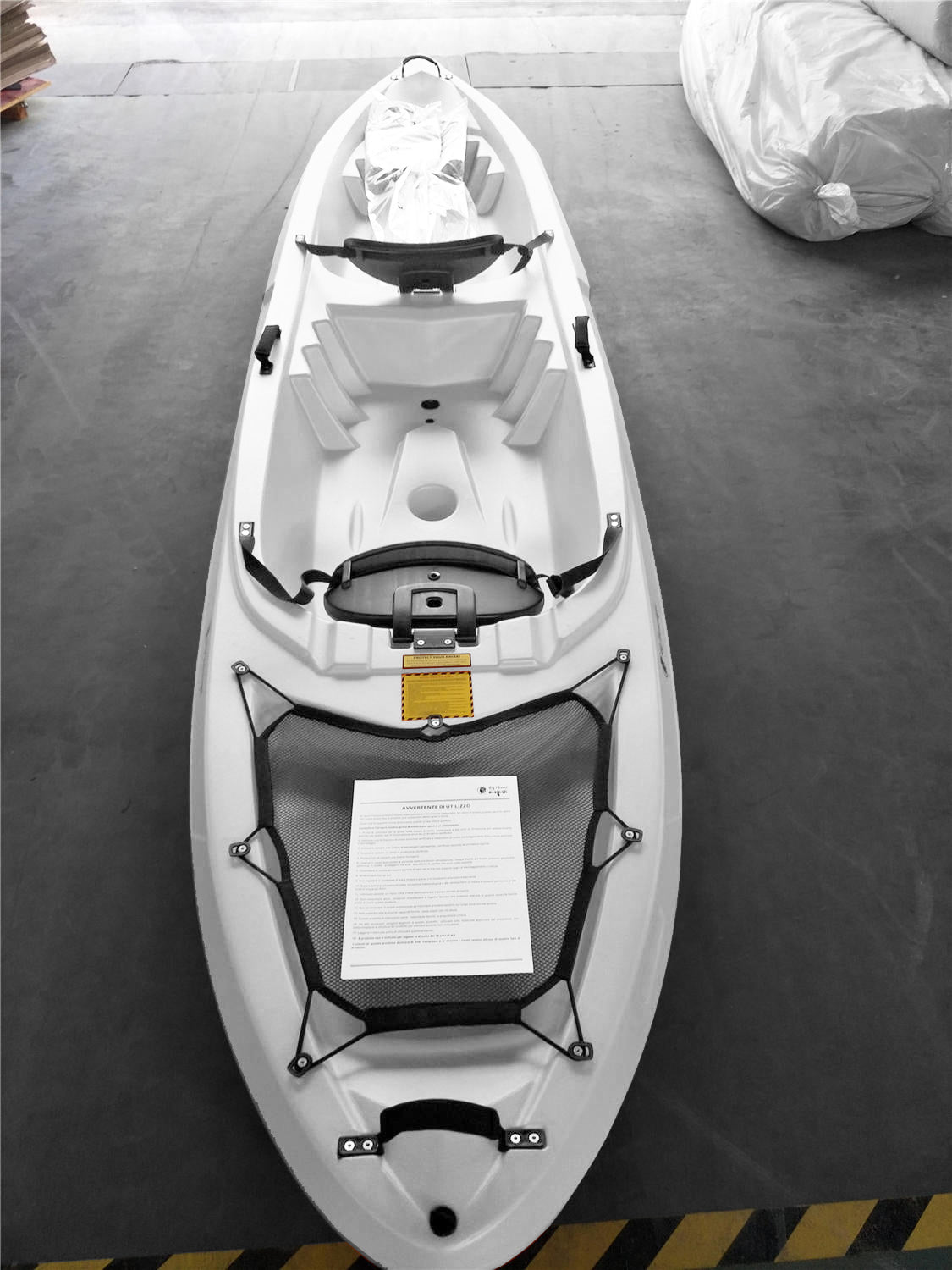 Big Mama kayak biposto PIREUS - Canoa 2 Posti Cm 360 + 2 Pagaie + 2 Seggiolini + 4 Maniglie