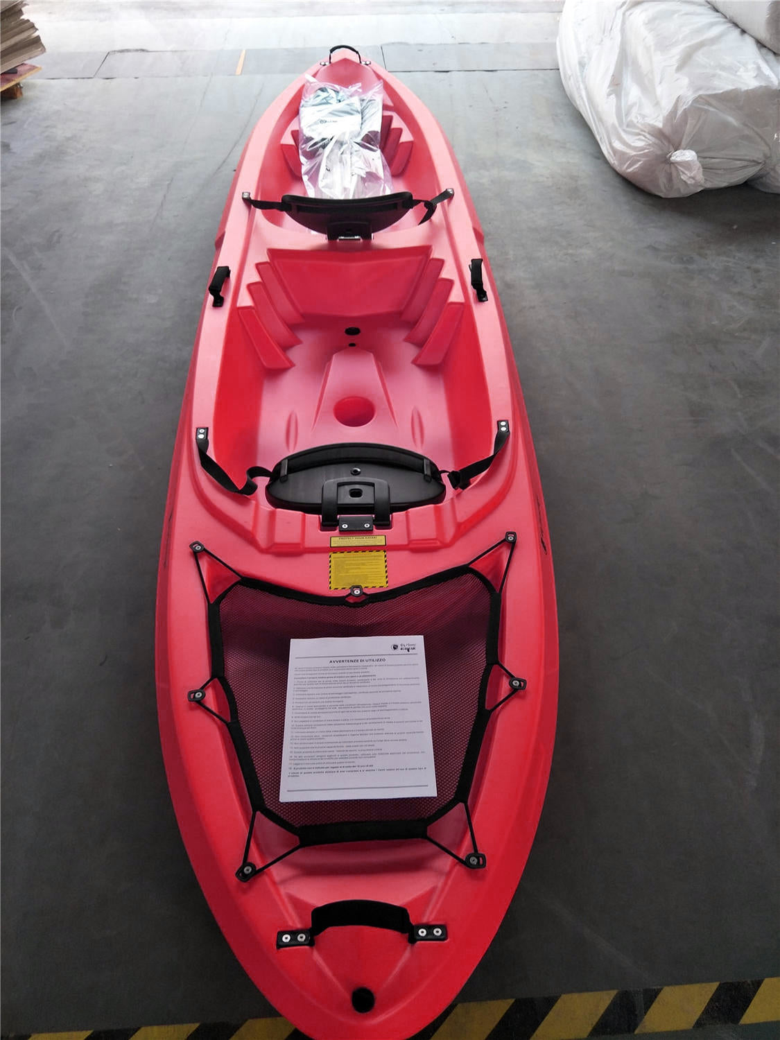 Big Mama kayak biposto PIREUS - Canoa 2 Posti Cm 360 + 2 Pagaie + 2 Seggiolini + 4 Maniglie