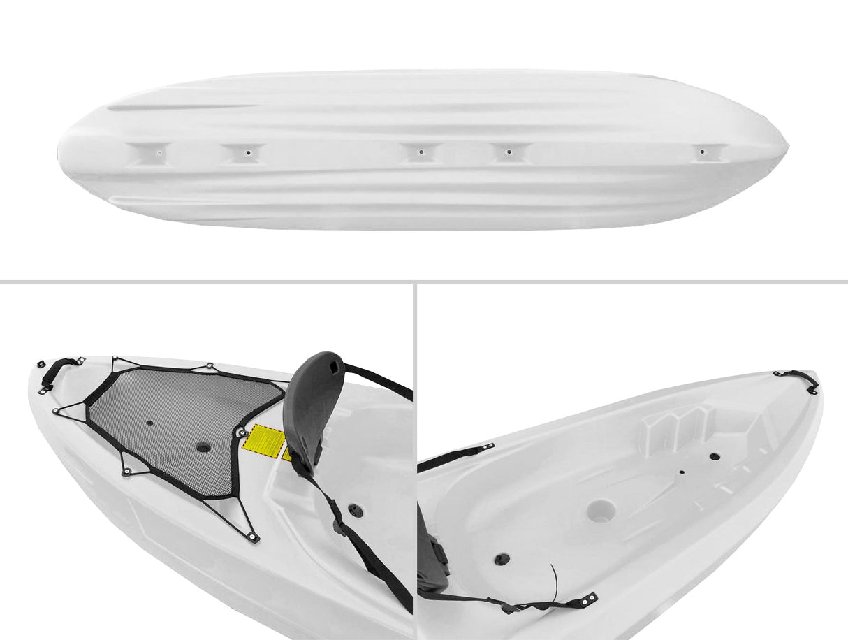 Big Mama kayak biposto PIREUS - Canoa 2 Posti Cm 360 + 2 Pagaie + 2 Seggiolini + 4 Maniglie