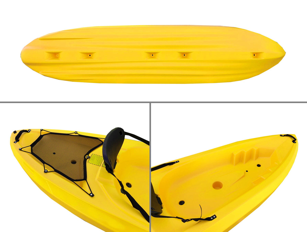 Big Mama kayak biposto PIREUS - Canoa 2 Posti Cm 360 + 2 Pagaie + 2 Seggiolini + 4 Maniglie