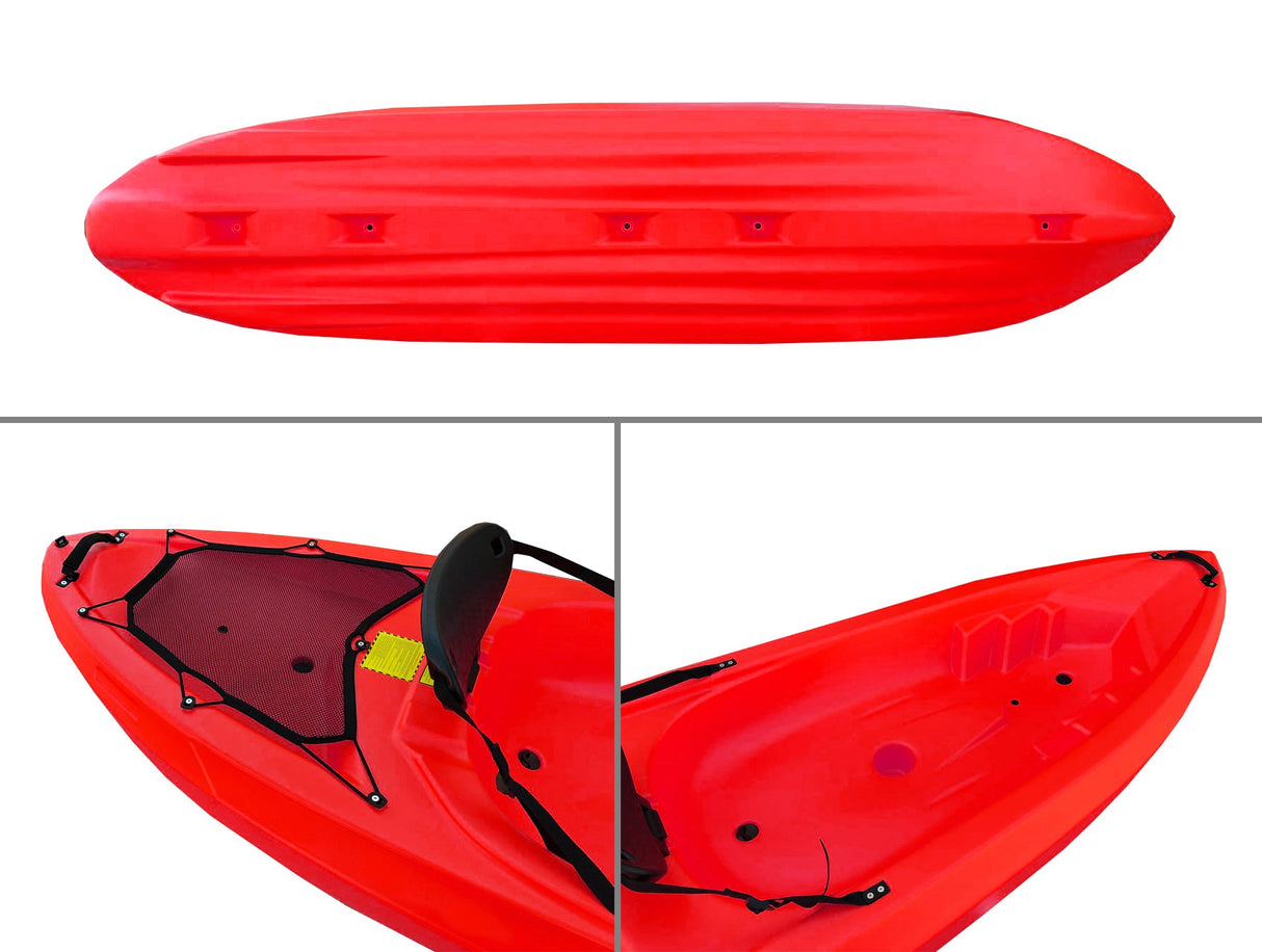 Big Mama kayak biposto PIREUS - Canoa 2 Posti Cm 360 + 2 Pagaie + 2 Seggiolini + 4 Maniglie