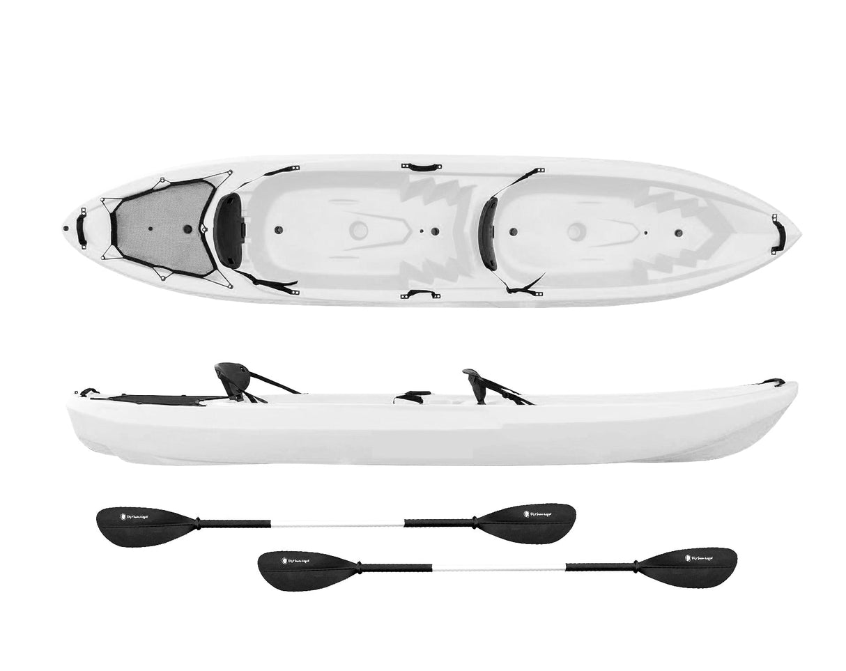 Big Mama kayak biposto PIREUS - Canoa 2 Posti Cm 360 + 2 Pagaie + 2 Seggiolini + 4 Maniglie