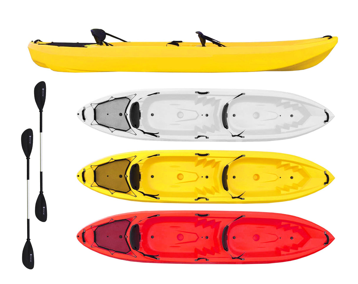 Big Mama kayak biposto PIREUS - Canoa 2 Posti Cm 360 + 2 Pagaie + 2 Seggiolini + 4 Maniglie