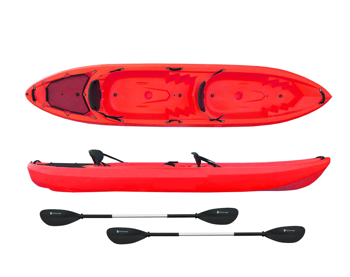 Big Mama kayak biposto PIREUS - Canoa 2 Posti Cm 360 + 2 Pagaie + 2 Seggiolini + 4 Maniglie