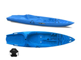 Canoa monoposto Skippy 2.0 Big Mama Kayak - Kayak 305 cm con 1 posto adulto + 1 posto bambino + seggiolino (PACK 2) - azzurro
