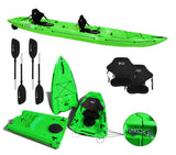 Kayak smontabile Split 2 Big Mama kayak con 2 ruote e 2 gavoni, 2 seggiolini, 2 pagaie