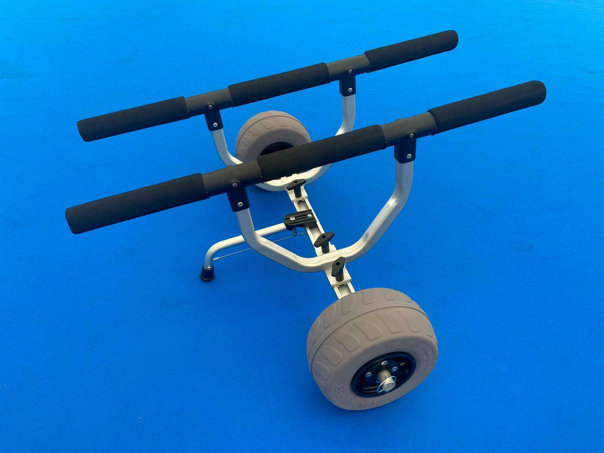 CARRELLO PORTA CANOE kayak trolley BARRE ORIZZONTALI ruote da sabbia - BIG MAMA KAYAK adatto a triken 405 e 330 cod 02042