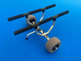 CARRELLO PORTA CANOE kayak trolley BARRE ORIZZONTALI ruote da sabbia - BIG MAMA KAYAK adatto a triken 405 e 330 cod 02042