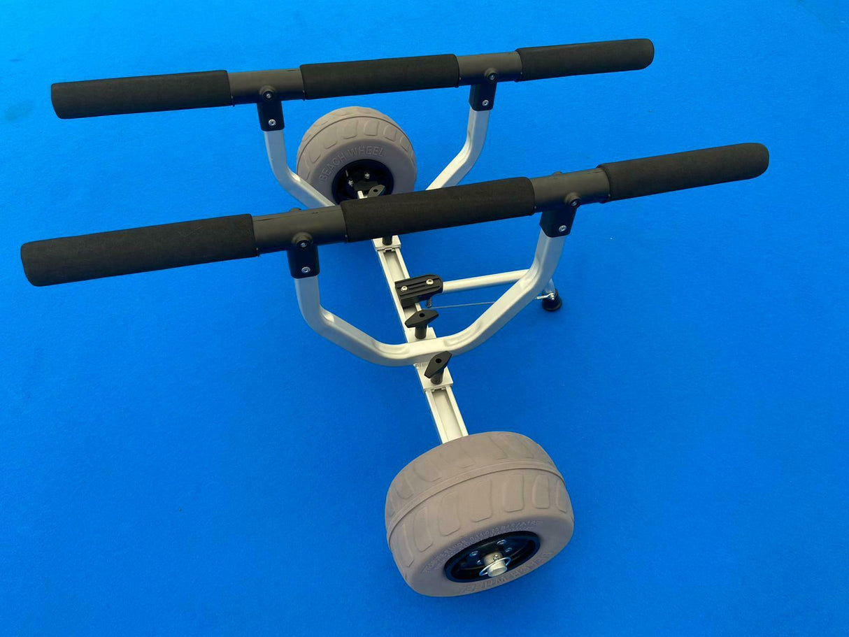 CARRELLO PORTA CANOE kayak trolley BARRE ORIZZONTALI ruote da sabbia - BIG MAMA KAYAK adatto a triken 405 e 330 cod 02042