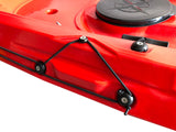 kayak divisibile Split 1 Fishing Big Mama Kayak, canoa modulare, si monta in 30 secondi, con 2 portacanne (rosso)