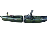 Kayak divisibile a pedali con pinne Big Mama START S300 colore Army