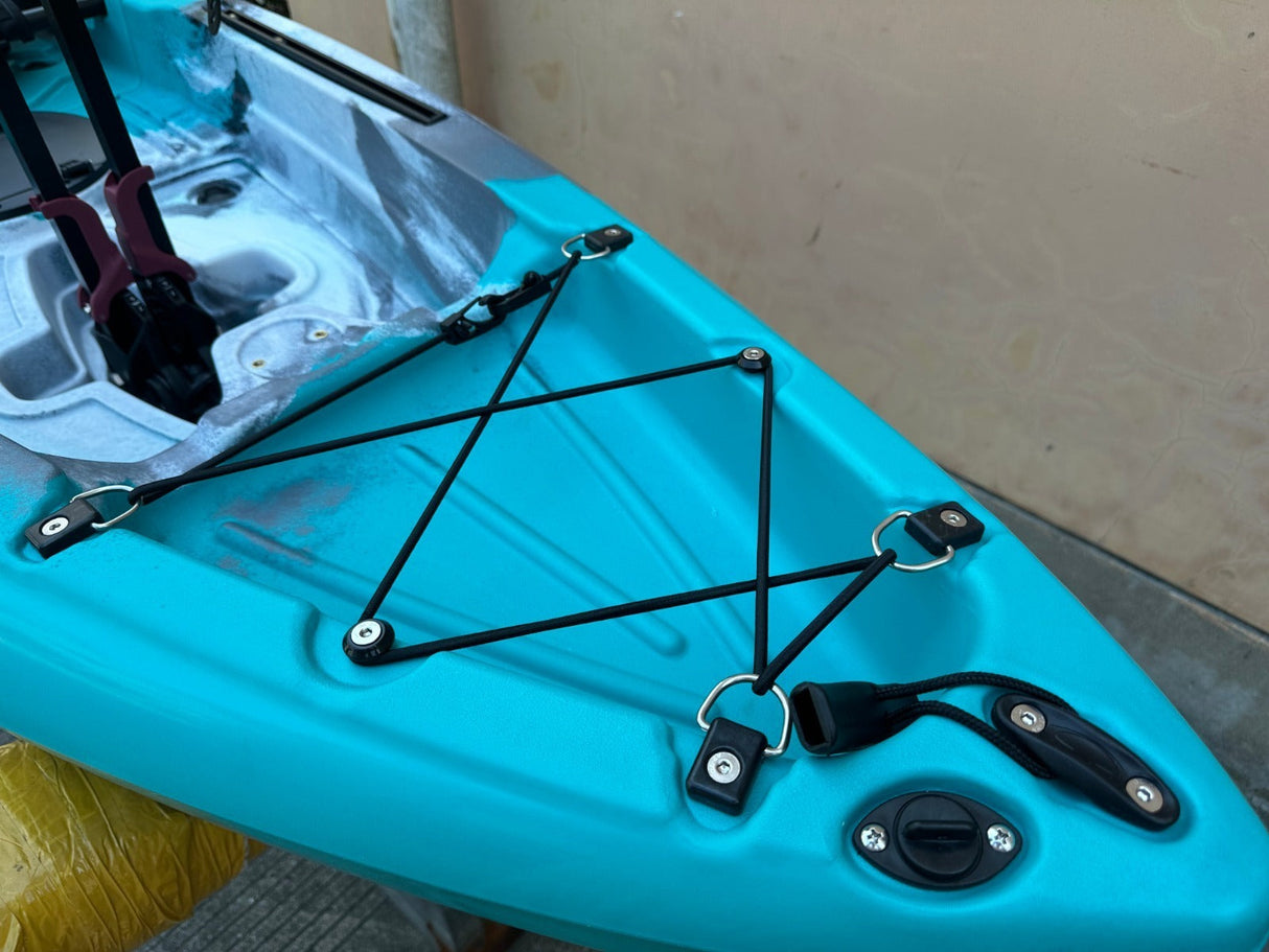 Kayak divisibile a pedali con pinne Big Mama START S300 fishing + 2 portacanne orientabili