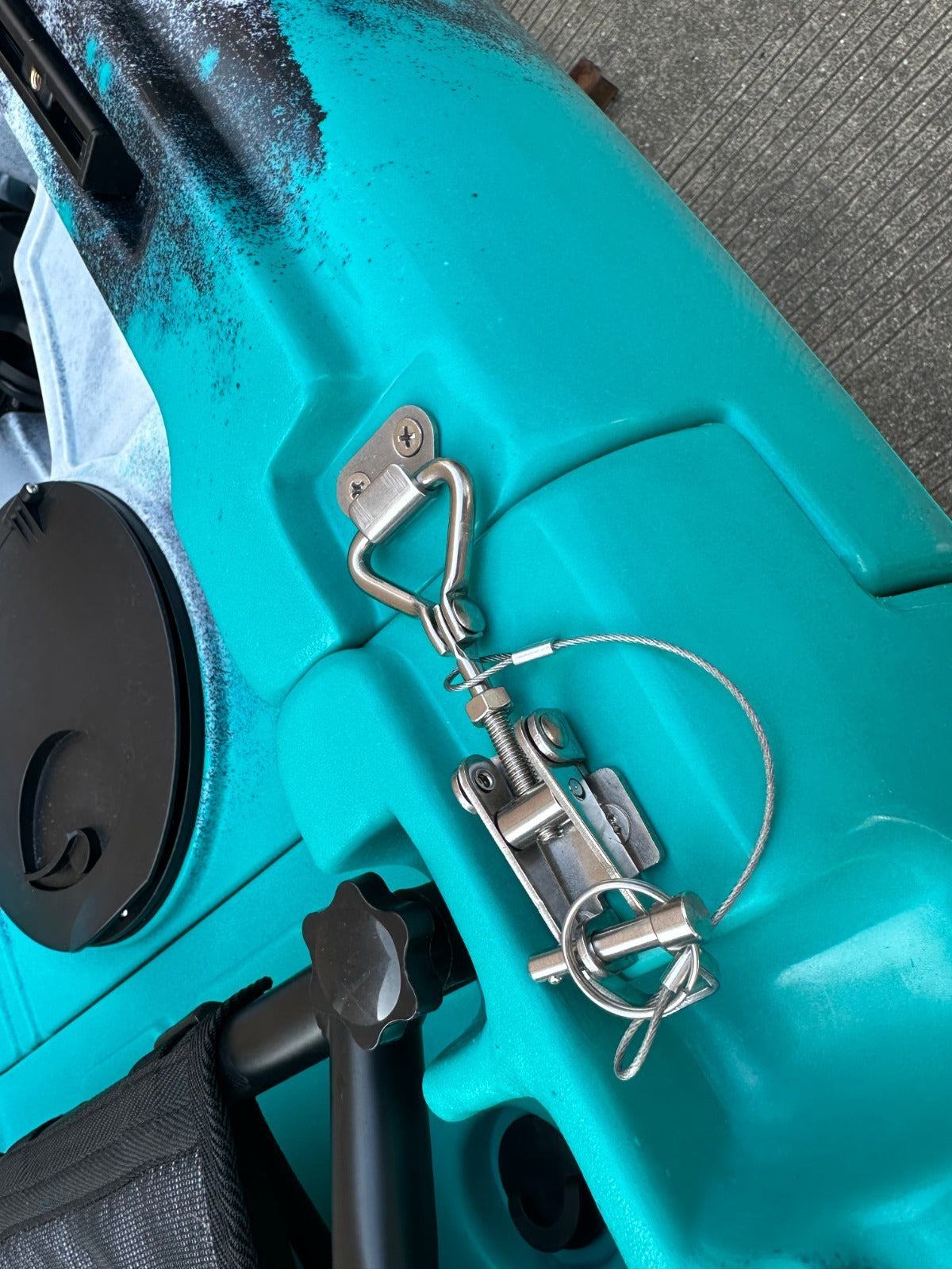 Kayak divisibile a pedali con pinne Big Mama START S300 fishing + 2 portacanne orientabili