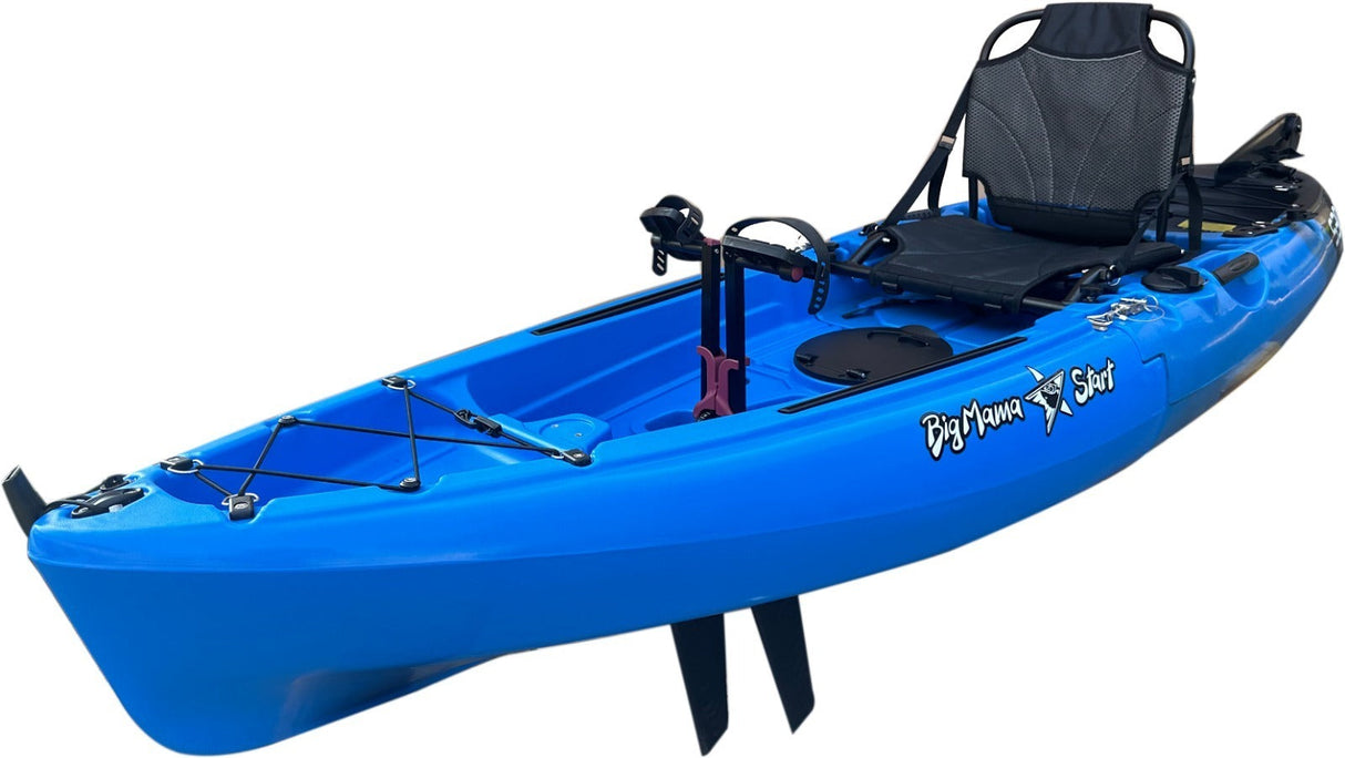 Kayak divisibile a pedali con pinne Big Mama START S300 fishing + 2 portacanne orientabili