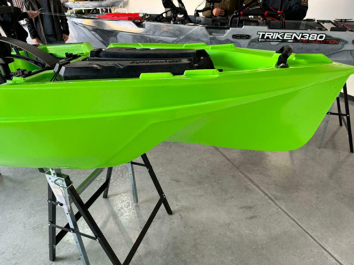 Big Mama Kayak a pedali triken 380 + garmin striker vivid 7sv ecoscandaglio + trasduttore + kit braccetto display