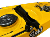kayak divisibile Split 1 Fishing Big Mama Kayak, canoa modulare, si monta in 30 secondi, con 2 portacanne (giallo)