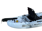 Kayak a pedali divisibile in 2 con pinne Big Mama Start s300 colore bianco nero