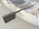 supporto motore laterale inox per motori kayak, tubo tondo, diametro 30 mm