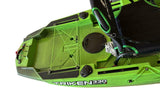 kayak a pedali Big Mama Kayak a pedali Triken 330 - con 4 portacanne, 2 gavoni, timone, sistema a pedali, sedile rialzato, 11 barre di scorrimento, Total Black