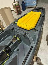 kayak a pedali Big Mama Kayak a pedali Triken 330 - con 4 portacanne, 2 gavoni, timone, sistema a pedali, sedile rialzato, 11 barre di scorrimento, antracite
