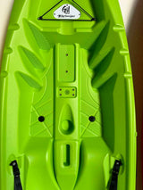 kayak fishing canoa GIL 2.0 Big Mama Kayak canoa monoposto da 254 cm + 2 p.canne interni + seggiolino + pagaia - Giallo