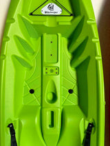 kayak fishing canoa GIL 2.0 Big Mama Kayak canoa monoposto da 254 cm + 2 p.canne interni + seggiolino + pagaia - Verde