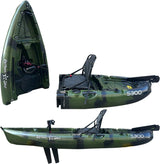 Kayak divisibile a pedali con pinne Big Mama START S300 colore Army