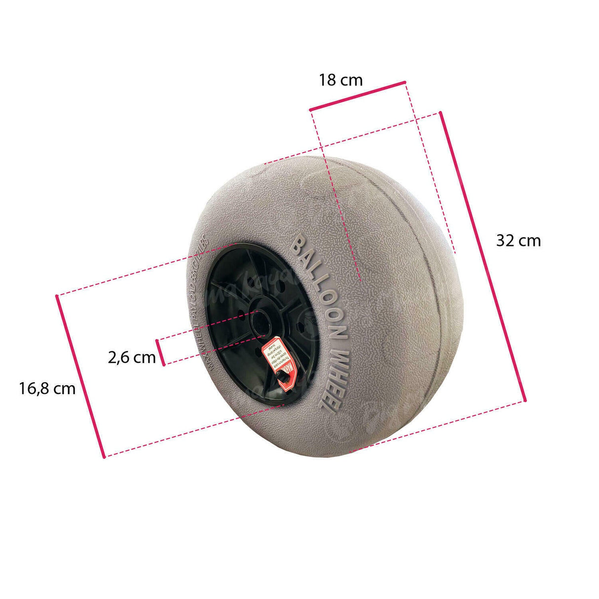 1 Coppia di Ruote da sabbia balloon Wheel diametro 32 cm, larghezza 18 cm