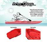 Canoa monoposto skippy 2.0 expedition big mama kayak 305 cm con 1 posto adulto + 1 posto bambino + 1 pagaia (pack 1)