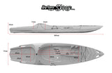 Canoa monoposto skippy 2.0 expedition big mama kayak 305 cm con 1 posto adulto + 1 posto bambino + 1 pagaia (pack 1)