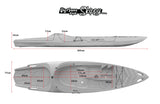 Canoa monoposto skippy 2.0 expedition big mama kayak canoa 305 cm 1 posto adulto + 1 posto bambino + 1 seggiolino (pack 2)