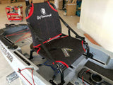 kayak a pedali Big Mama Kayak a pedali Triken 330 - con 4 portacanne, 2 gavoni, timone, sistema a pedali, sedile rialzato, 11 barre di scorrimento, Total Black