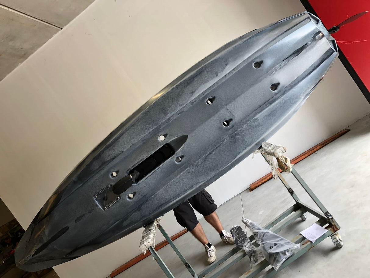 Pack kayak a pedali triken 330 big mama kayak canoa monoposto fishing sistema di pedali + garmin striker vivid 5cv ecoscandaglio