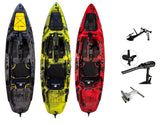 Kayak fishing a Pedali divisibile Big Mama Triken 330 S divisibile + supporto motore centrale + motore Haswing Genius + pedaliera