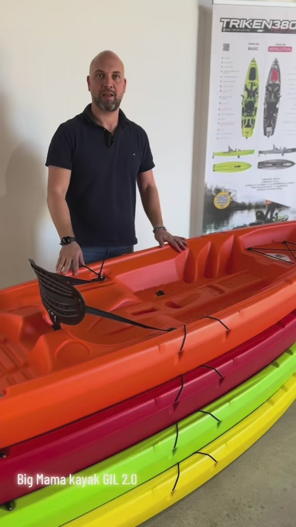 GIL 2.0 Big Mama Kayak - canoa monoposto da 254 cm + seggiolino + pagaia
