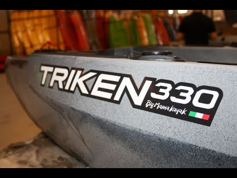 BIG MAMA KAYAK A PEDALI TRIKEN 330 con Pulpito Inox + Piastra sgancio rapido + motore HASWING Cayman 55lb funzione ancora e GPS per MARE e LAGO