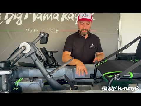 BIG MAMA KAYAK A PEDALI TRIKEN 330 con Pulpito Inox + Piastra sgancio rapido + motore HASWING Cayman 55lb funzione ancora e GPS per MARE e LAGO