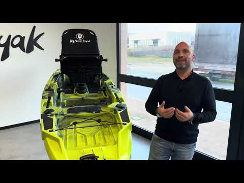 Kayak divisibile da pesca con motore Big Mama Triken 330 S divisibile + supporto motore centrale + motore Haswing Genius + (no pedaliera)