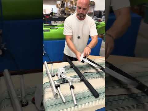 CARRELLO PORTA CANOE  kayak trolley BARRE ORIZZONTALI ruote da sabbia baloon da 33 cm