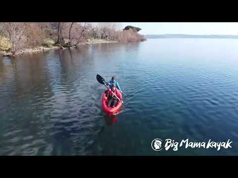 kayak biposto Mojito FISHING Big Mama Kayak canoa con 2 + 1 Posti 380 Cm + 2 Pagaie + 2 Gavoni + 2 ruote integrate + 4 portacanne