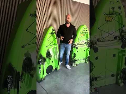 Kayak a pedali divisibile in 2 con pinne Big Mama Start s300 colore bianco nero