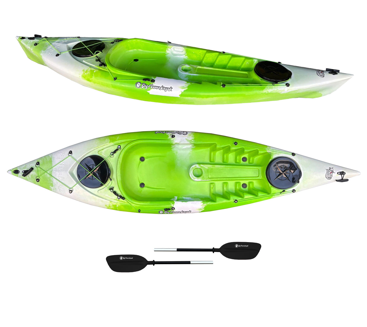 Kayak monoposto Privat 2.0 Limited edition Big Mama Kayak canoa 295 cm + 2 gavoni + 1 pagaia (PACK 1) - GIALLO VERDE