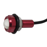 YAK POWER Kit Luci LED Super Luminose a Pulsante ROSSO – 2 Pezzi