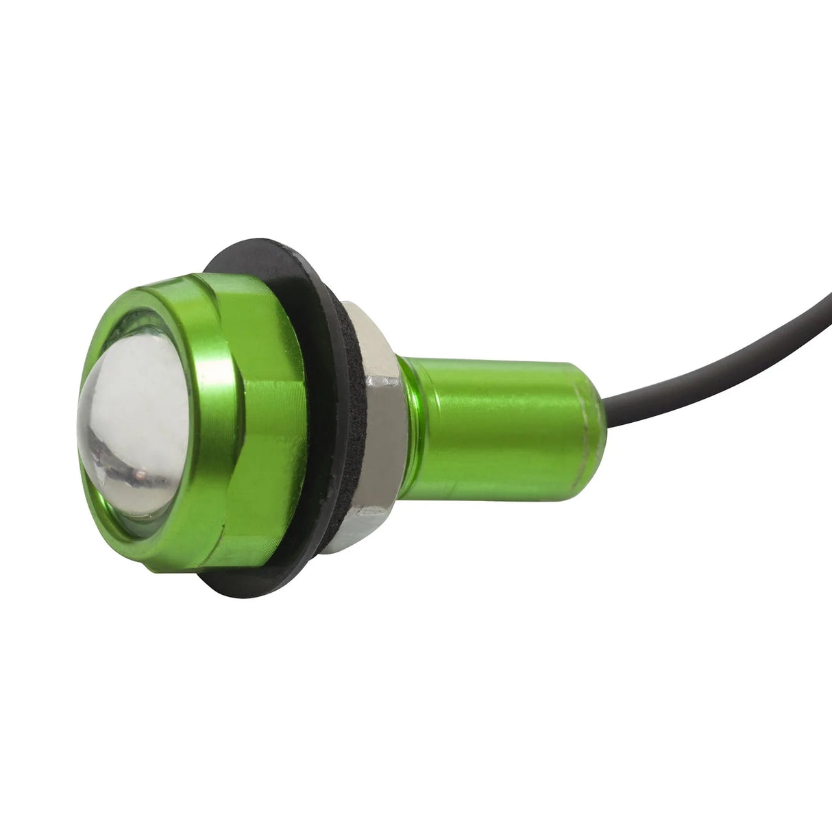 YAK POWER Kit Luci LED Super Luminose a Pulsante VERDE – 2 Pezzi